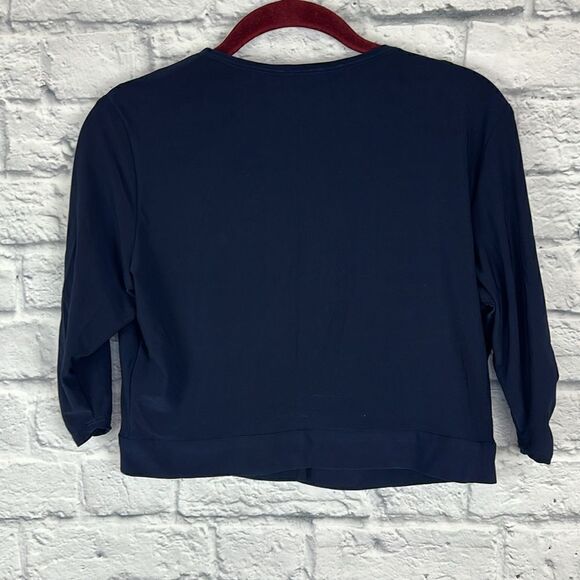 Perceptions New York Navy Cropped Cardigan Size 8 - Picture 7 of 7